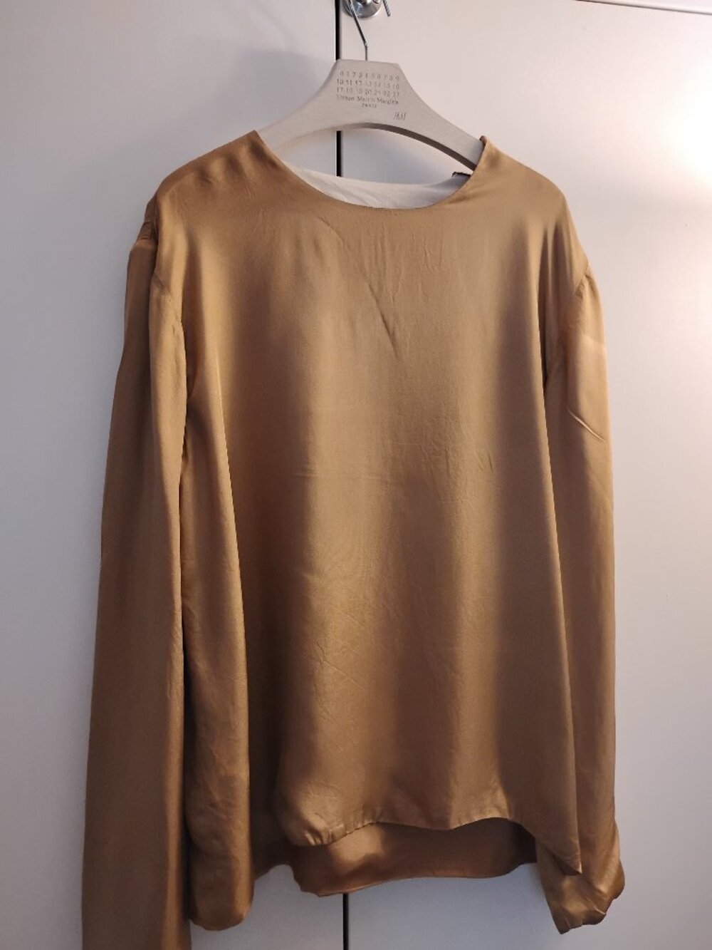 RARE 2012 Maison Martin Margiela x H&M Gold Blouse, Size L